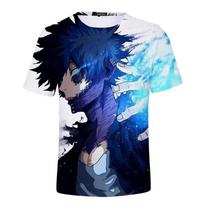 JINDING my hero academiaT-Shirts Drôle 3D T-Shirt pour Enfant Garçons Fille Manches Courtes