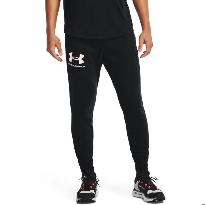 Pantalon de jogging Under Armour Rival Terry - noir/blanc - 3XL