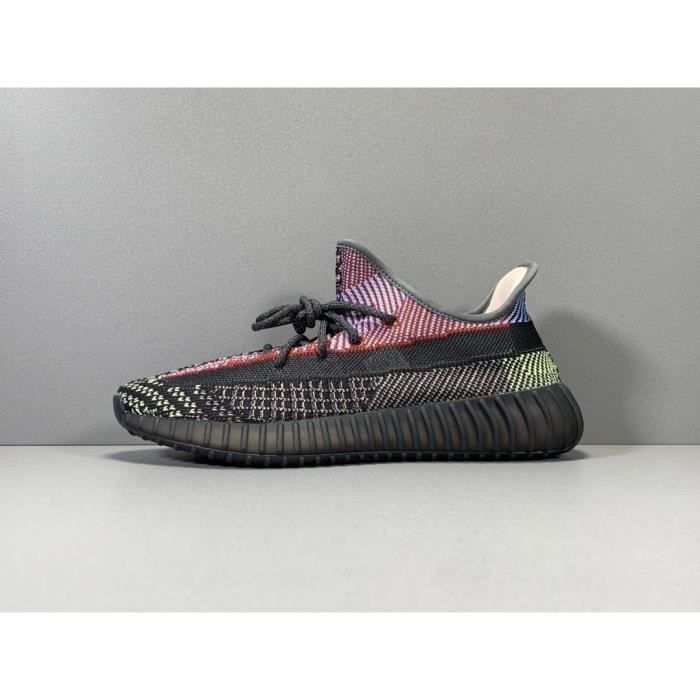 Basket ADIDASs Yezzy 350 V2 Chaussures de Running Homme Femme Noir et rouge