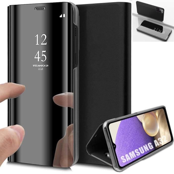 Coque Samsung A32 5G Effet Miroir Anti Choc Intégrale - Noir