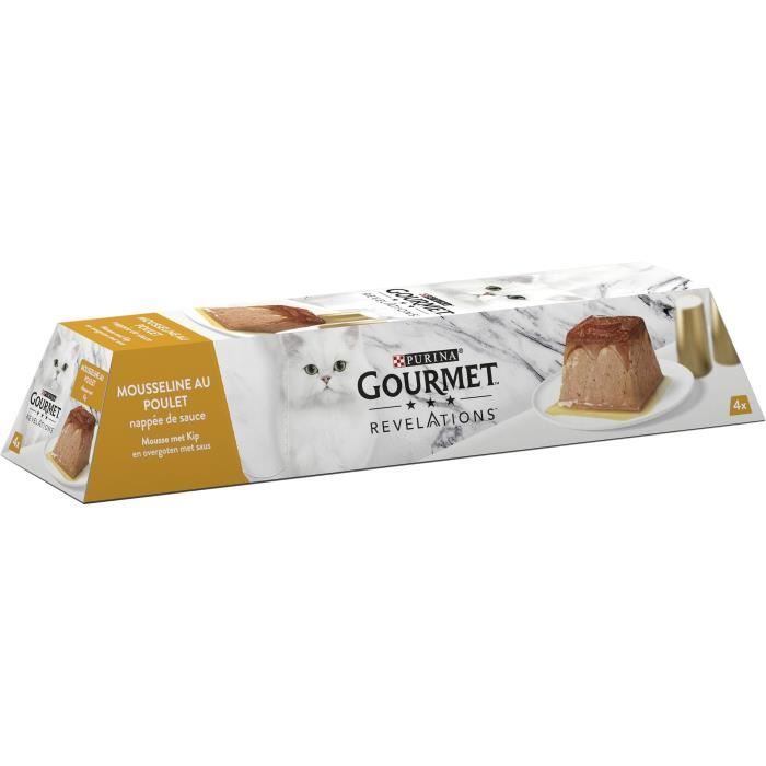 PURINA GOURMET™ REVELATIONS™ Mousseline au Poulet nappée de sauce - 4 x 57 g
