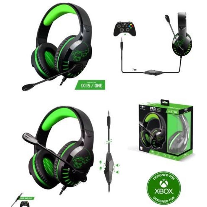 CASQUE GAMING PRO Spirit of gamer POUR XBOX ONE - SERIES X | S - PC /Stéréo /XBOX EDITION SPIRIT OF GAMER