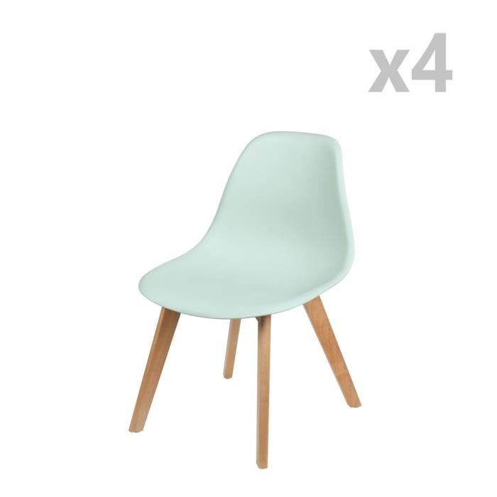 Chaises scandinaves Ivy - Lot de 4 - Vert d'eau