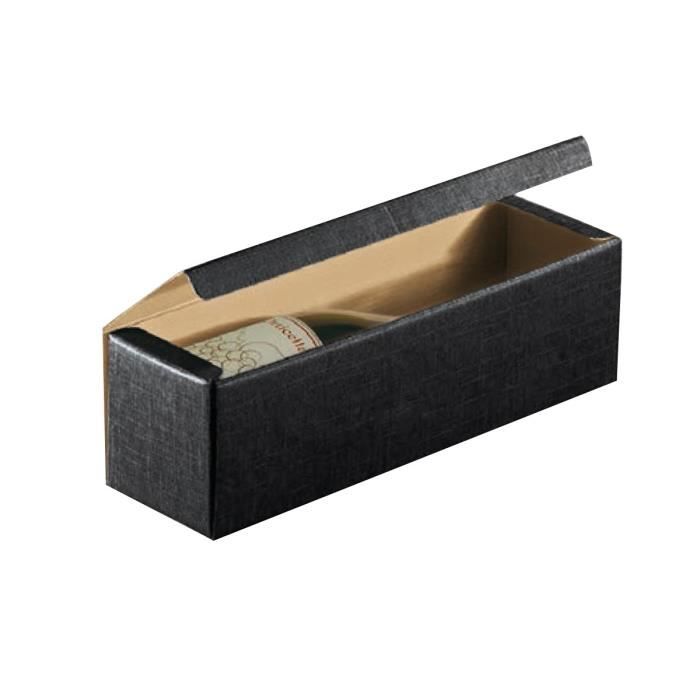 CLASSWINE Boîte carton noir vide pour 1 bouteille