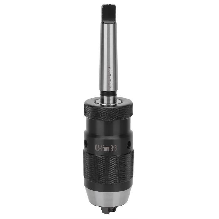 VINGVO Mandrin de perçage sans clé Cône Morse à dégagement rapide de mandrin sans clé pour perceuse 0,5 à 16 mm MT2-B16