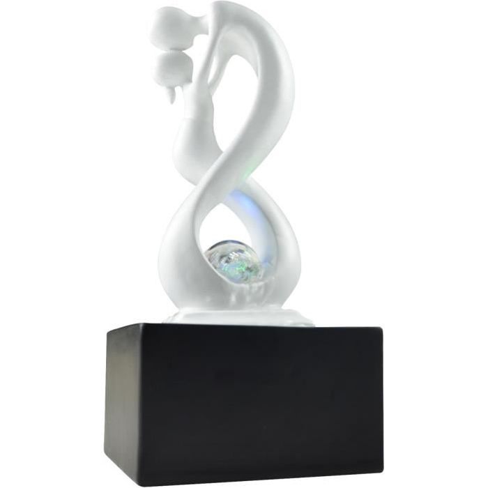 Fontaine d'intérieur design éclairage LED Amor Blanc et noir Blanc Et Noir