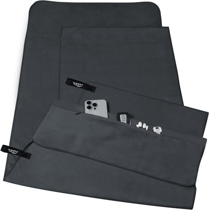 OCOOPA Lot de 2 serviettes de plage en microfibre, séchage rapide