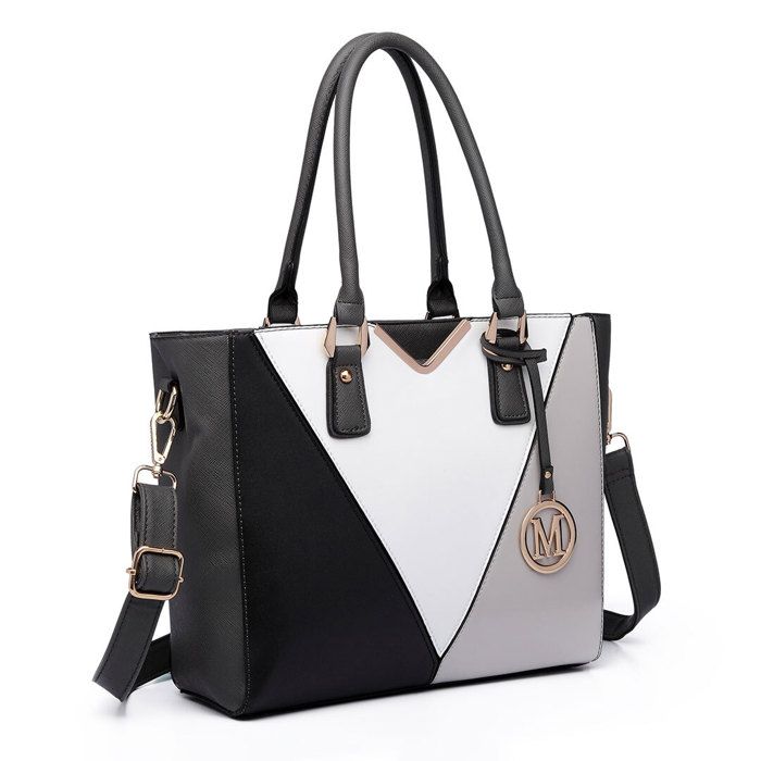 Sac à Main Femme - MISS LULU - Forme de V - 30x10x26cm - Cuir PU - Bandoulière amovible