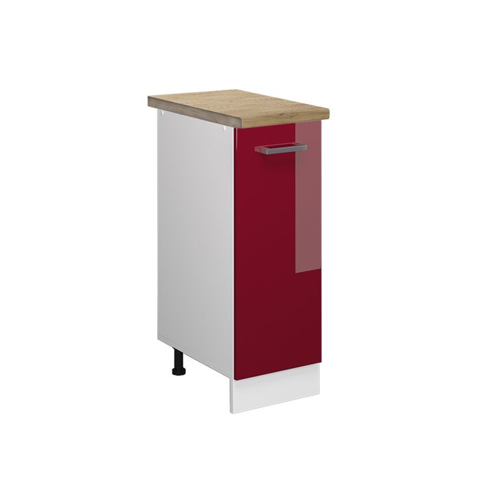 Meuble de cuisine R-Line 30cm PT Chêne Rouge brillant/Blanc Vicco 45572
