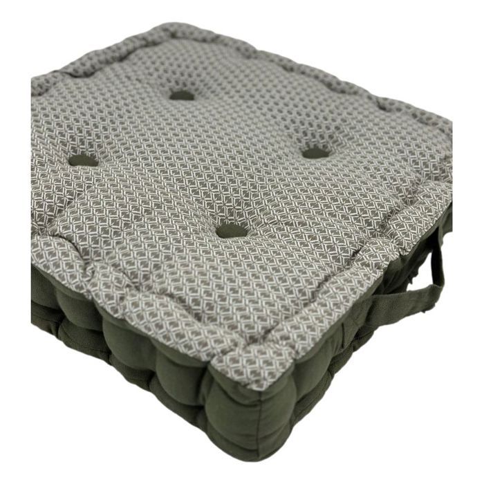 Coussin de sol Otto 40 x 40 x 8 cm Atmosphéra - Kaki Coussin de sol Otto 40 x 40 x 8 cm Atmosphéra - Kaki