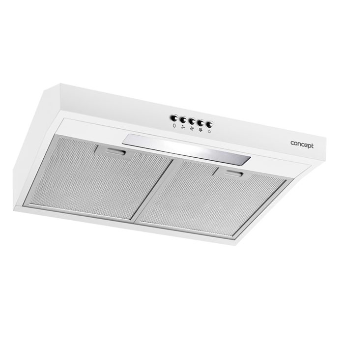 Hotte sous meuble 50 cm Concept OPP1250wh avec filtre à graisse blanc