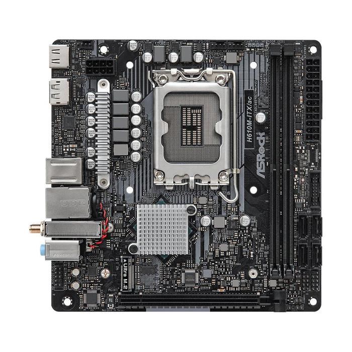 Carte mère ASRock H610M-ITX/ac Intel H610 LGA 1700 2xDDR4 64GB Micro ATX - Asrock