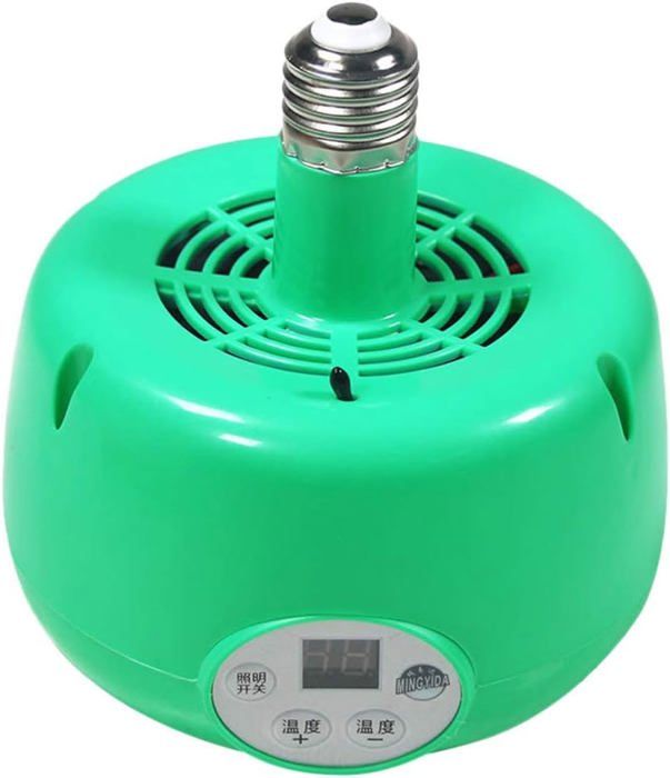 Lampe Chauffante - Animaux de Compagnie - S - Température Réglable - 12x12x15cm - Vert