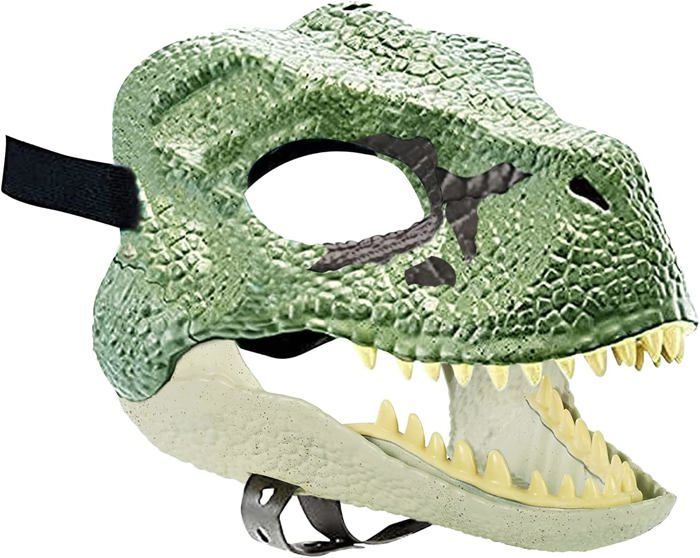 Masque Dinosaure Fileeyn Lumière Et Son - Cosplay Enfant Rugissement Realiste - Cadeau Jurassic