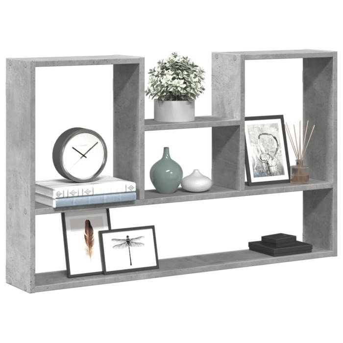 vidaXL Étagère murale gris béton 99x15x60 cm bois dingénierie 853239
