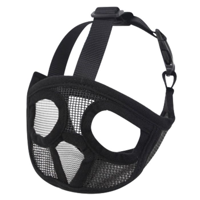 Muselière pour chien à museau court - Muselière réglable en maille respirante pour bouledogue pour aboiements, morsures,
