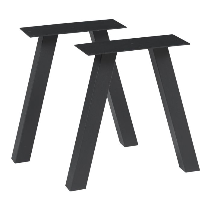 Lot de 2 pieds de table Mariager acier 42 x 40 cm noir Lot de 2 pieds de table Mariager acier 42 x 40 cm noir