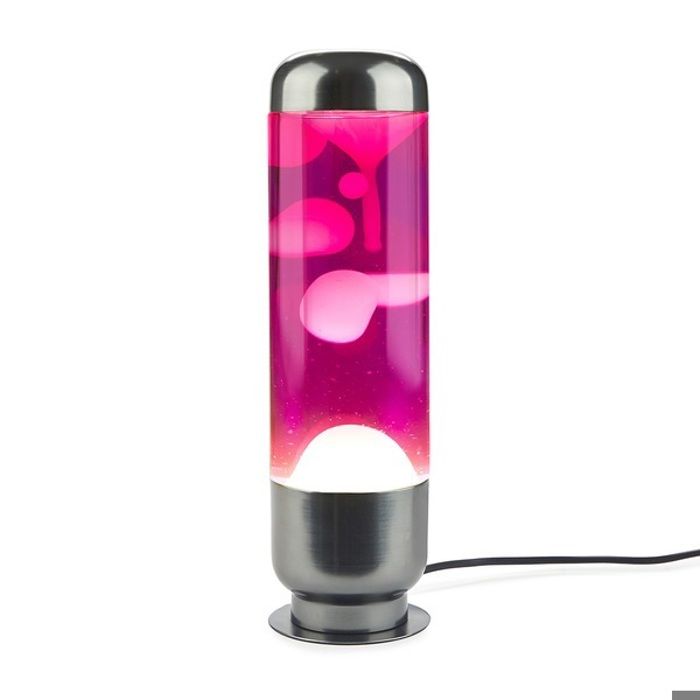 Lampe à lave - BALVI - Capsule - rose/blanc - design moderne et sophistiqué - style vintage Lampe à lave - BALVI - Capsule - rose/blanc - design moderne et sophistiqué - style vintage