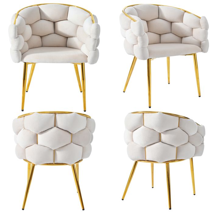 Velours Chaises De Salle À Manger(4 Pièces) Chaises De Maquillage Fauteuil De Salon Avec Pieds En Fer Doré Chaise À Bulles Velours Chaises De Salle À Manger(4 Pièces) Chaises De Maquillage Fauteuil De Salon Avec Pieds En Fer Doré Chaise À Bulles