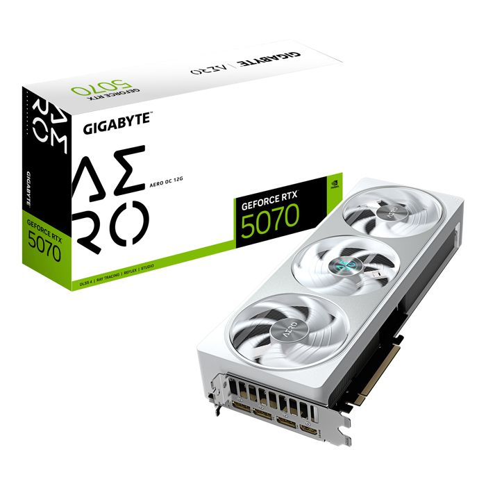 Carte graphique - GIGABYTE - GeForce RTX 5070 AERO OC - 12 Go GDDR7 - 192 bits - PCI-E 5.0