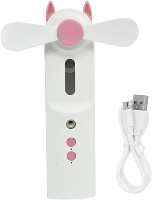Mini ventilateur portatif 2 en 1 vaporisateur deau humidificateur à vapeur froide (rose 1 paquet) - La Ruche Globale