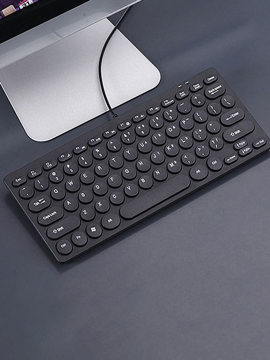 Clavier dordinateur portable interface USB mini clavier filaire muet pour ordinateur de bureau（Black）