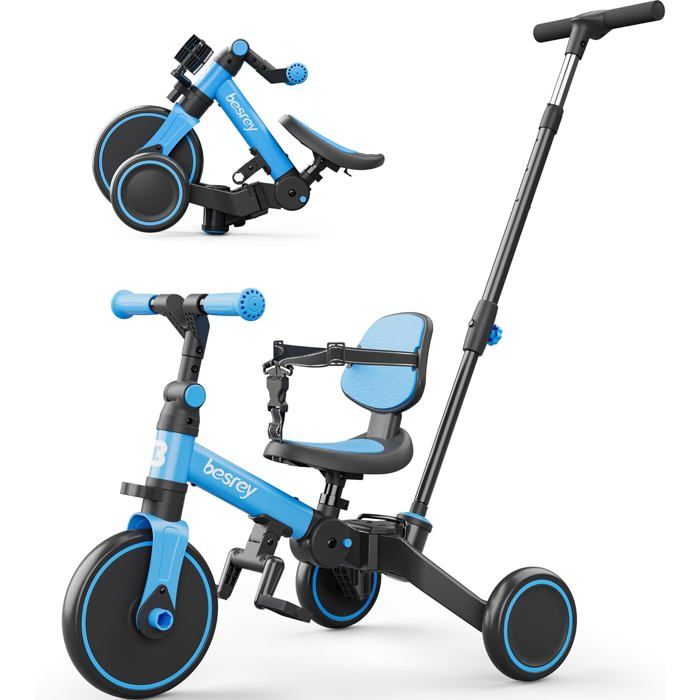 Garvee Tricycle Bébé Évolutif 6 En 1, Tricycle Évolutif 10 Mois à 5 Ans Jusqu'à 25 kg, Vélo Poussette Bebe Avec Pare Soleil, Siège Pivotant à 360°, Pédale Garvee Tricycle Bébé Évolutif 6 En 1, Tricycle Évolutif 10 Mois à 5 Ans Jusqu'à 25 kg, Vélo Poussette Bebe Avec Pare Soleil, Siège Pivotant à 360°, Pédale