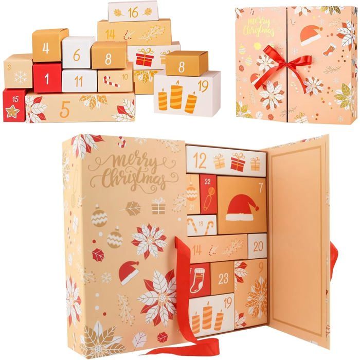 Calendrier De L'Avent à Remplir Soi-même - 24 Pochettes Cadeaux - DIY Kit Noël | Leroy Merlin