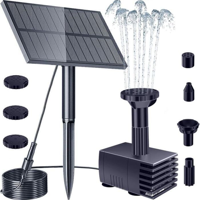 Pompe à eau solaire extérieure pour bassin étang bain oiseaux kit piquet énergie solaire