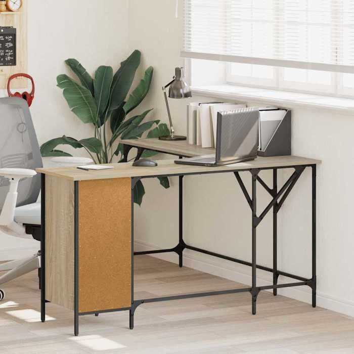 Best 2026 - BUREAU Brun KENNETH - 1 PCS - Table décriture chêne sonoma 141x141x75 cm bois dingénierie4747
