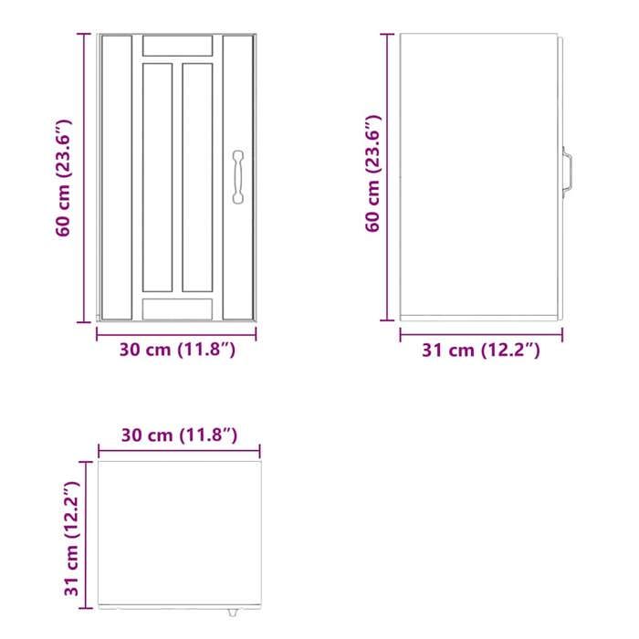 Remise 2026®Caisson haut cuisine Gris - Meuble mural de cuisine Lucca - Sonoma gris - Bois ingénierie 883 7938088