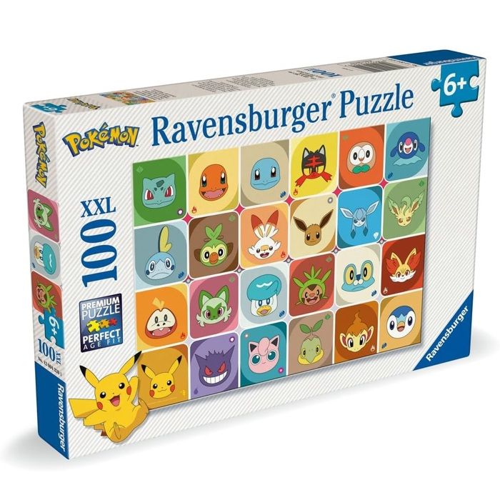 Puzzle 100 pièces : Portraits de Pokémon Ravensburger France - vue 7