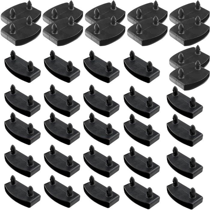 Supports de sommier à lattes - DEMA - Lot de 36 pièces - Plastique robuste - 24 supports simples - 12 supports doubles
