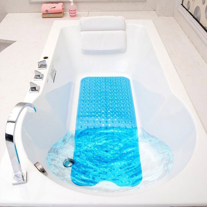 Tapis de Baignoire - - 100x40 cm - Antibactérien - Antidérapant - Facile à laver ENEVAOCT