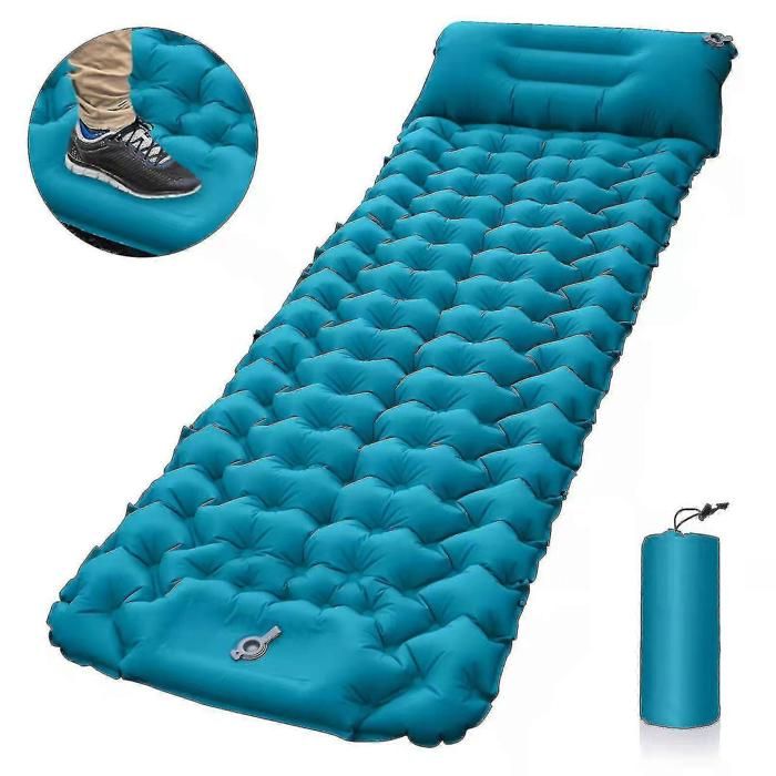 Matelas autogonflant pour le camping : lit de camp gonflable simple épais et léger et matelas de camping double connectable.