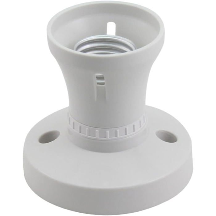 E27 Douille de lampe Adaptateur en plastique pour plafonniers appliques murales et lumière de ventilateur 220 V-250 V 4 A Blanc