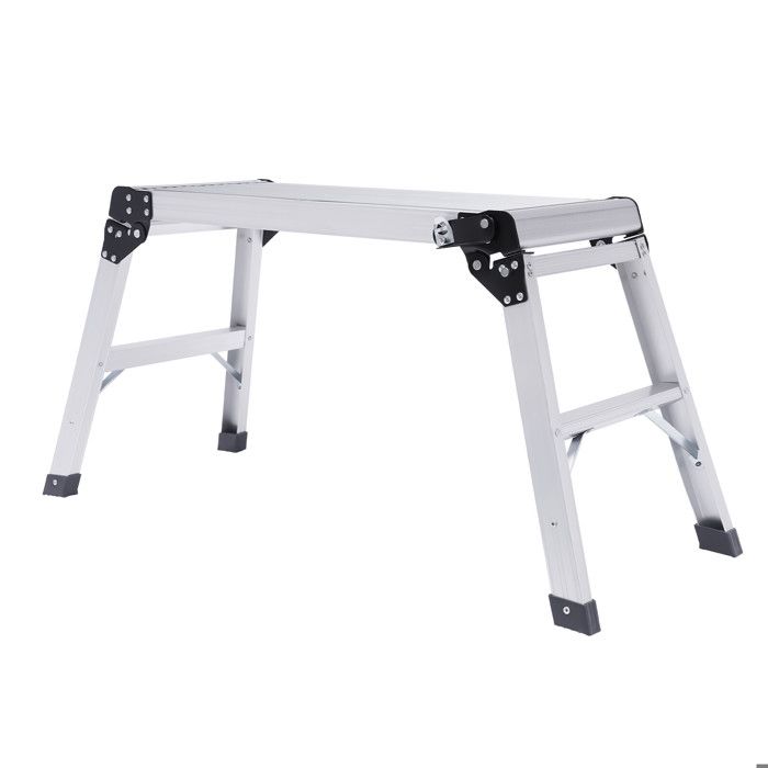 Échelle en aluminium -Plateforme de travail pliable - Échelle antidérapante pour la maison et le jardin -Capacité de charge de 150kg