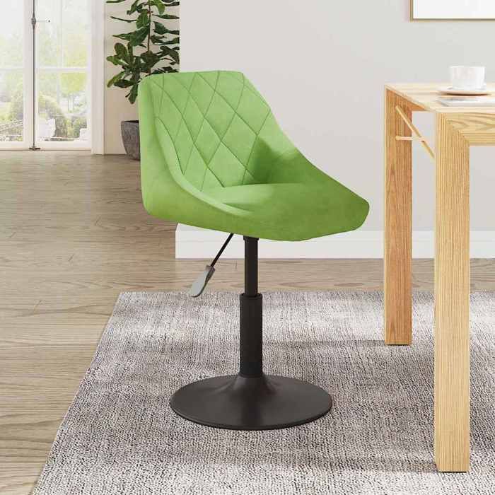vidaXL Tabouret cuisine - Chaise de bar - 1 pc - Vert clair Velours @724