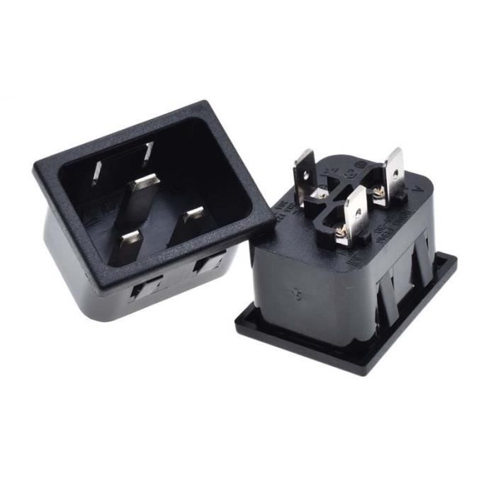Cordon D'alimentation 2 En 1 IEC320 16A 250V - Prise C19/C20 - Neuf Sous Emballage