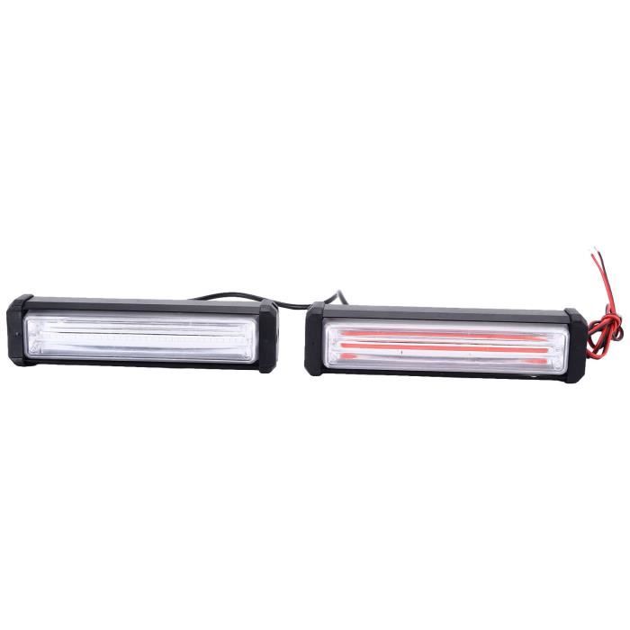 Lumières D'urgence 2 Lumières LED D'avertissement Avec 3 Modes D'éclairage SOS Lumière Stroboscopique Rouge Angle De 360° Lampe De Travail Clignotante Avec Support De Base Pour Avertissement Sauvetage