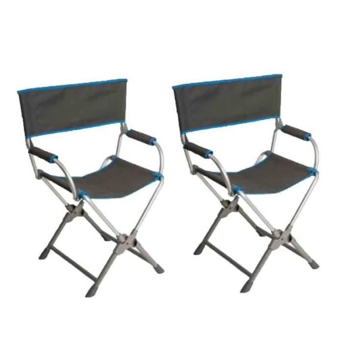 PACK ANTARION 2 Fauteuils pliants Camping Pêche Confort Saint-Tropez 48 Bleu