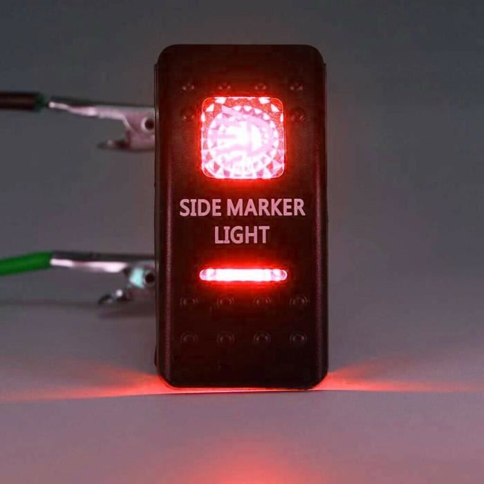 Acheter Voiture Auto lumière LED rouge bascule bouton à bascule