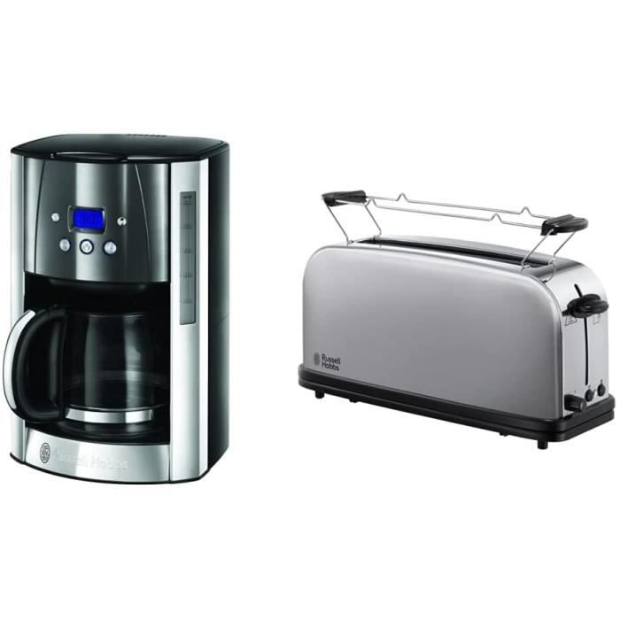 Russel Hobbs Machine à Café, Cafetière Filtre 1,8L Inox, 12 Tasses