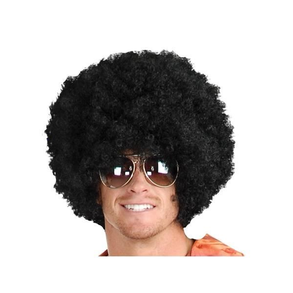 Faux cheveux afro noir perruque HA : déguisement fete accesssoire costume