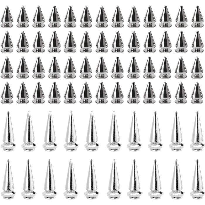 140 Pièces Rivet Cône, Rivet Punk, Rivets à Vis Forme De Cône, Punk Cone Rivet, Metal Bullet