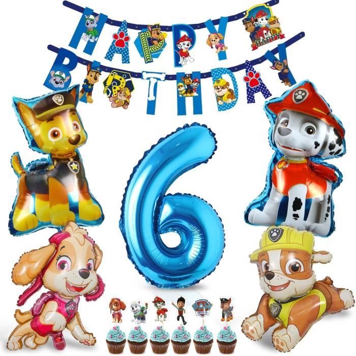 Decoration Anniversaire Pat Dog Patrouille Deco Anniversaire 6 An Garcon 6er Anniversaire Bleu Ballon Dog Patrol Ballon Ba 1135 Cdiscount Maison