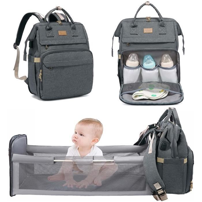 Generic Sac à couches pour bébé, sac à dos de lit pour maman, sac de  maternité pour poussette à prix pas cher