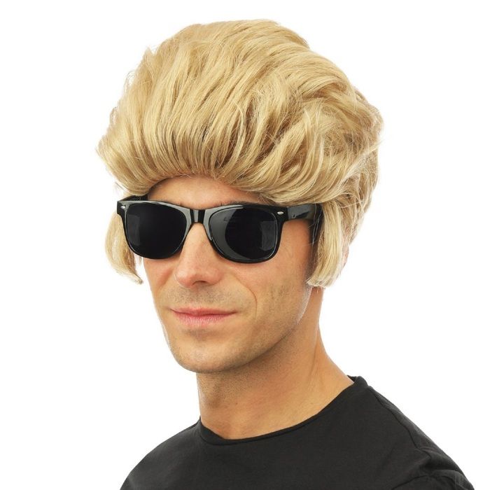 Meilleurs prix pour Perruque Blonde Johnny Hallyday