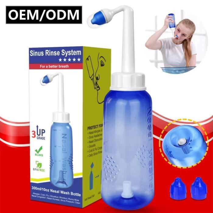 300ml F-Nettoyeur de lavage nasal pour adulte et enfant, pour éviter la  rhinite allergique, pot neti, sinus n - Cdiscount Santé - Mieux vivre