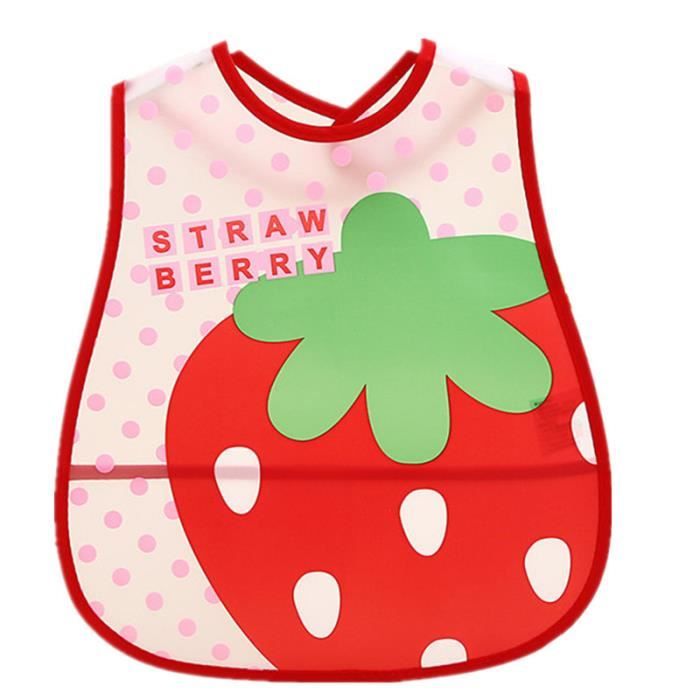 bavoir bebe plastique fraises